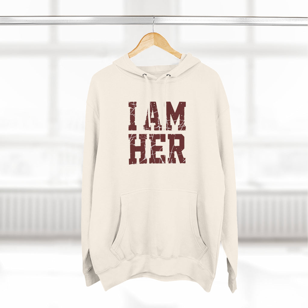 I Am Her Hoodie — Empowering Women's Graphic Fleece Pullover