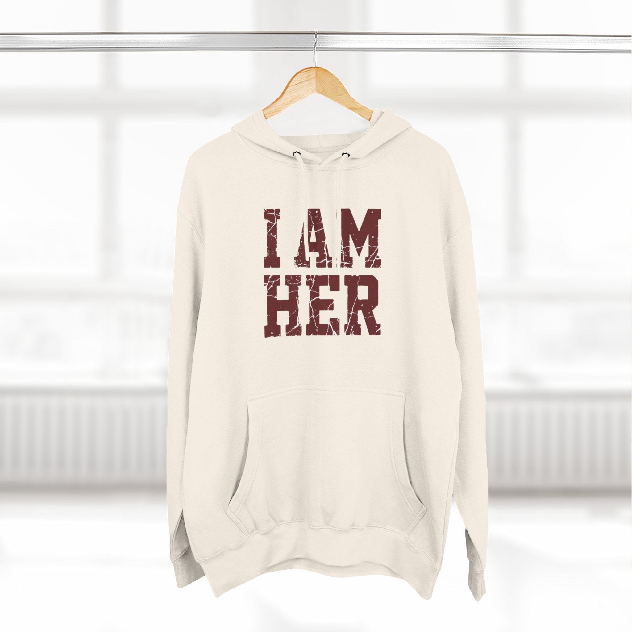 I Am Her Hoodie — Empowering Women's Graphic Fleece Pullover
