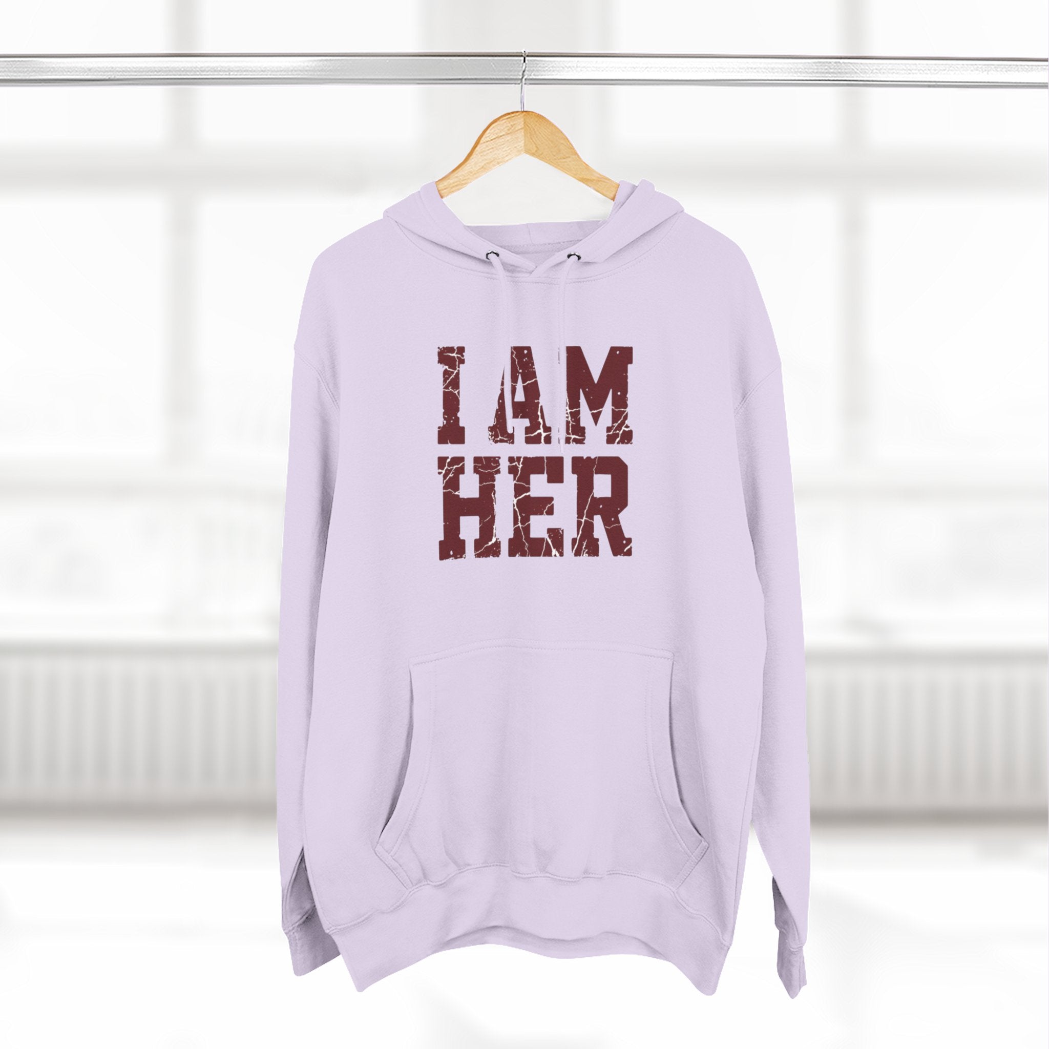 I Am Her Hoodie — Empowering Women's Graphic Fleece Pullover