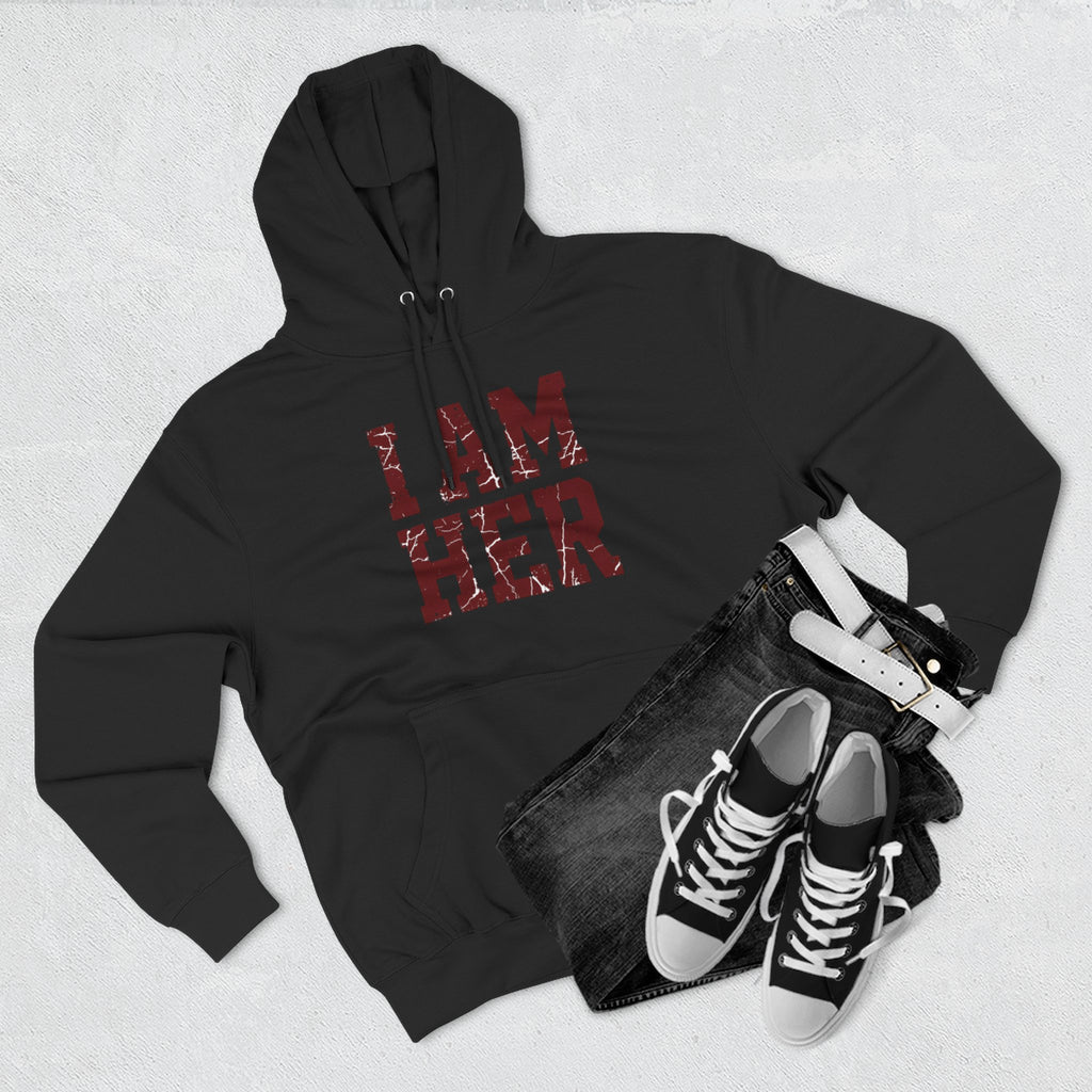 I Am Her Hoodie — Empowering Women's Graphic Fleece Pullover