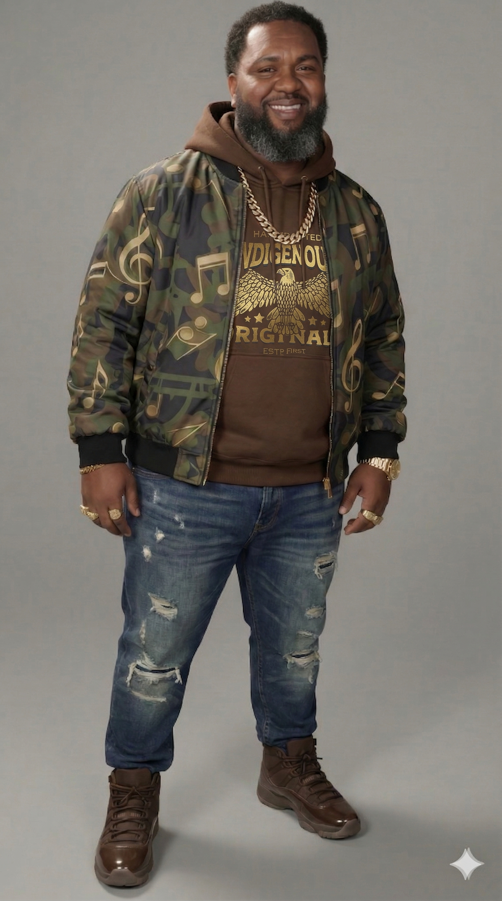 Indigenous Originals Hoodie – The Teddy Gordy Edition (Brown)