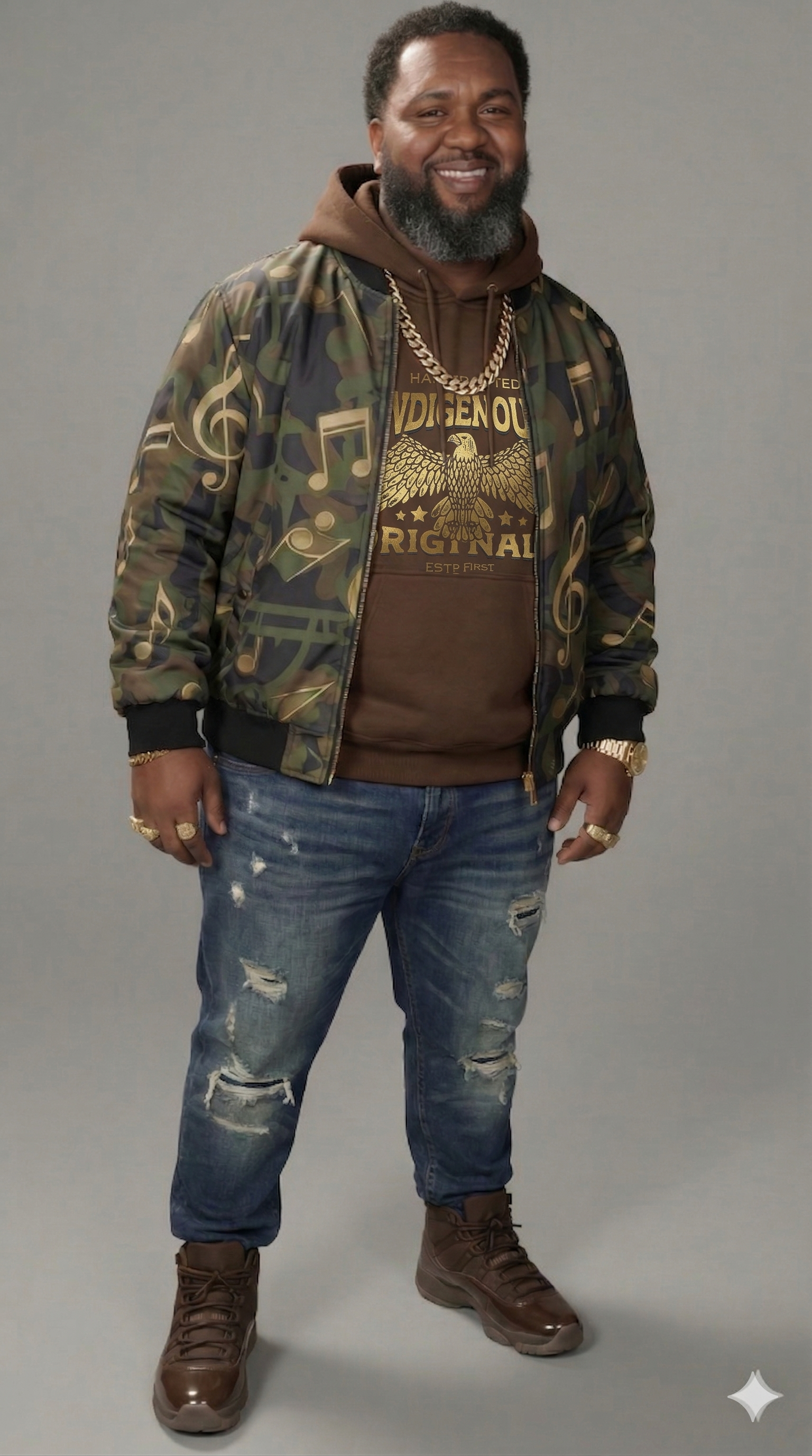 Indigenous Originals Hoodie – The Teddy Gordy Edition (Brown)