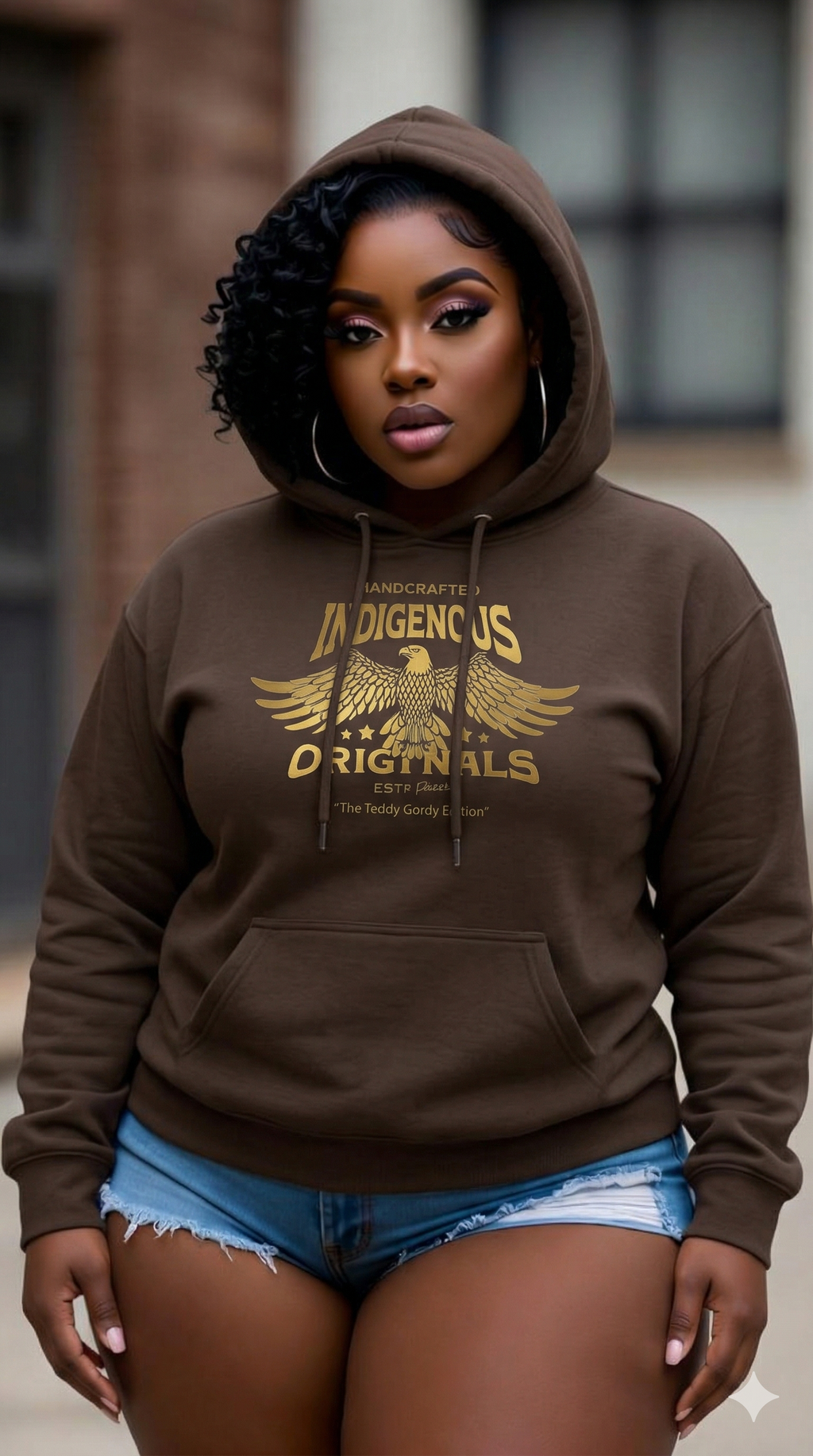 Indigenous Originals Hoodie – The Teddy Gordy Edition (Brown)