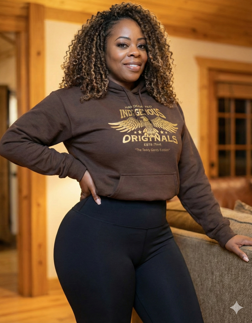 Indigenous Originals Hoodie – The Teddy Gordy Edition (Brown)