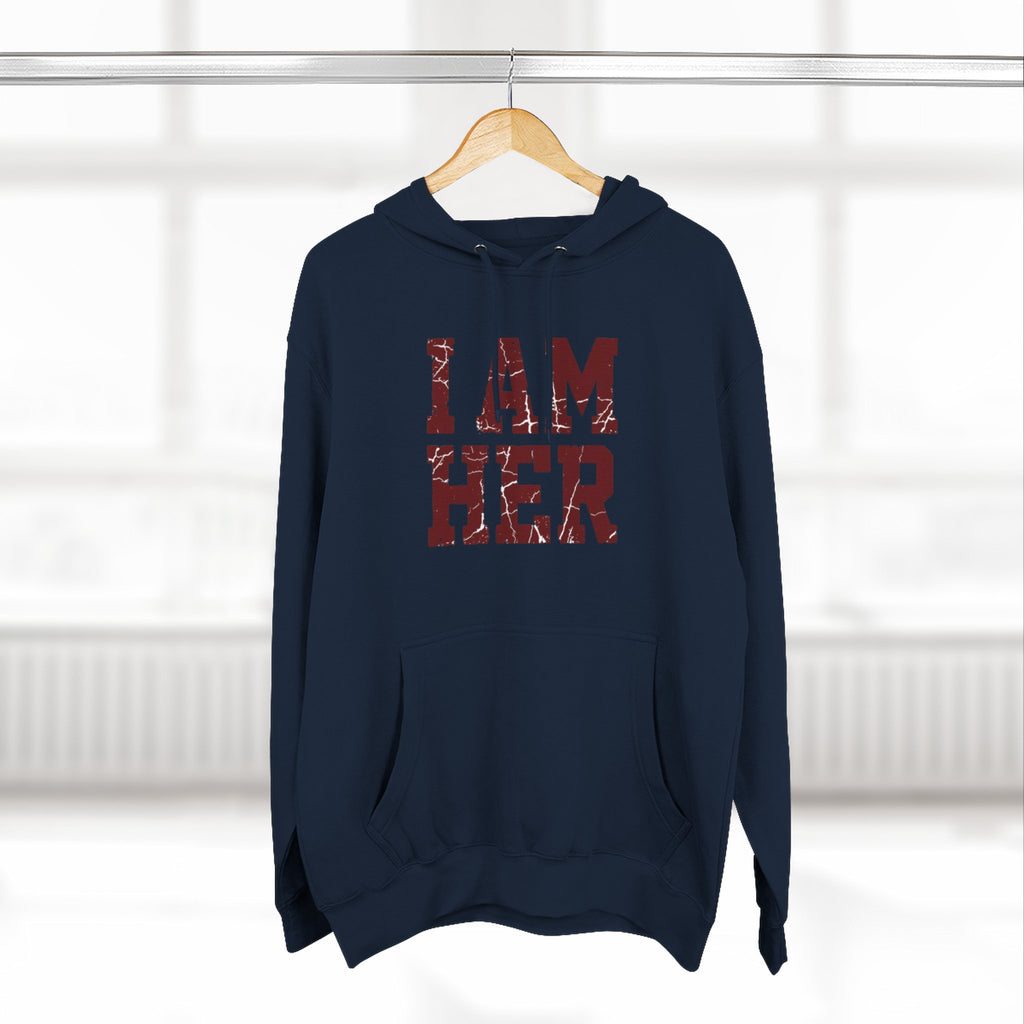 I Am Her Hoodie — Empowering Women's Graphic Fleece Pullover