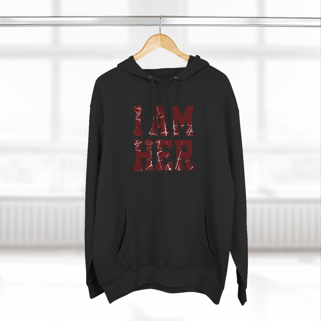 I Am Her Hoodie — Empowering Women's Graphic Fleece Pullover