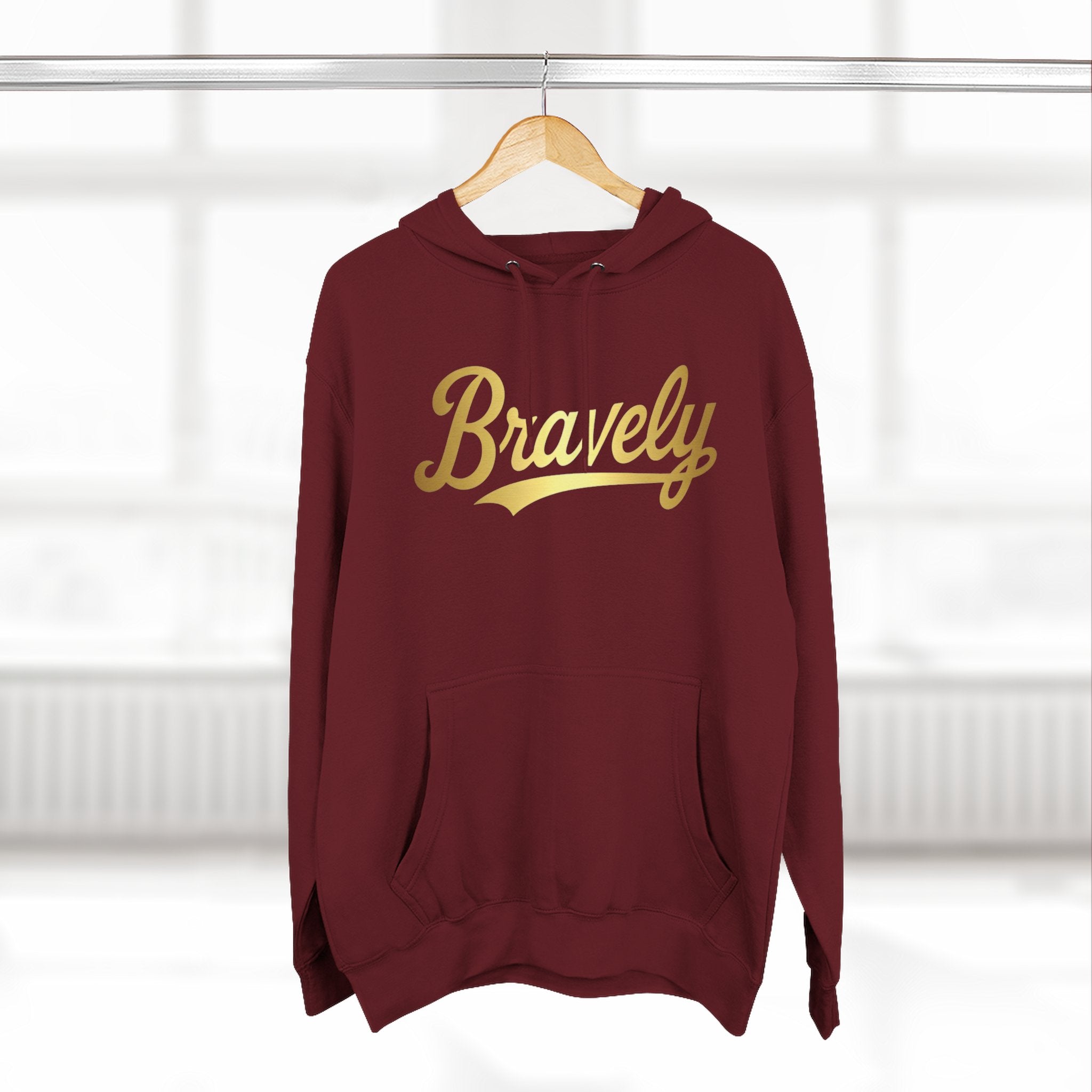Bravely Hoodie - Inspirational Pullover Sweatshirt