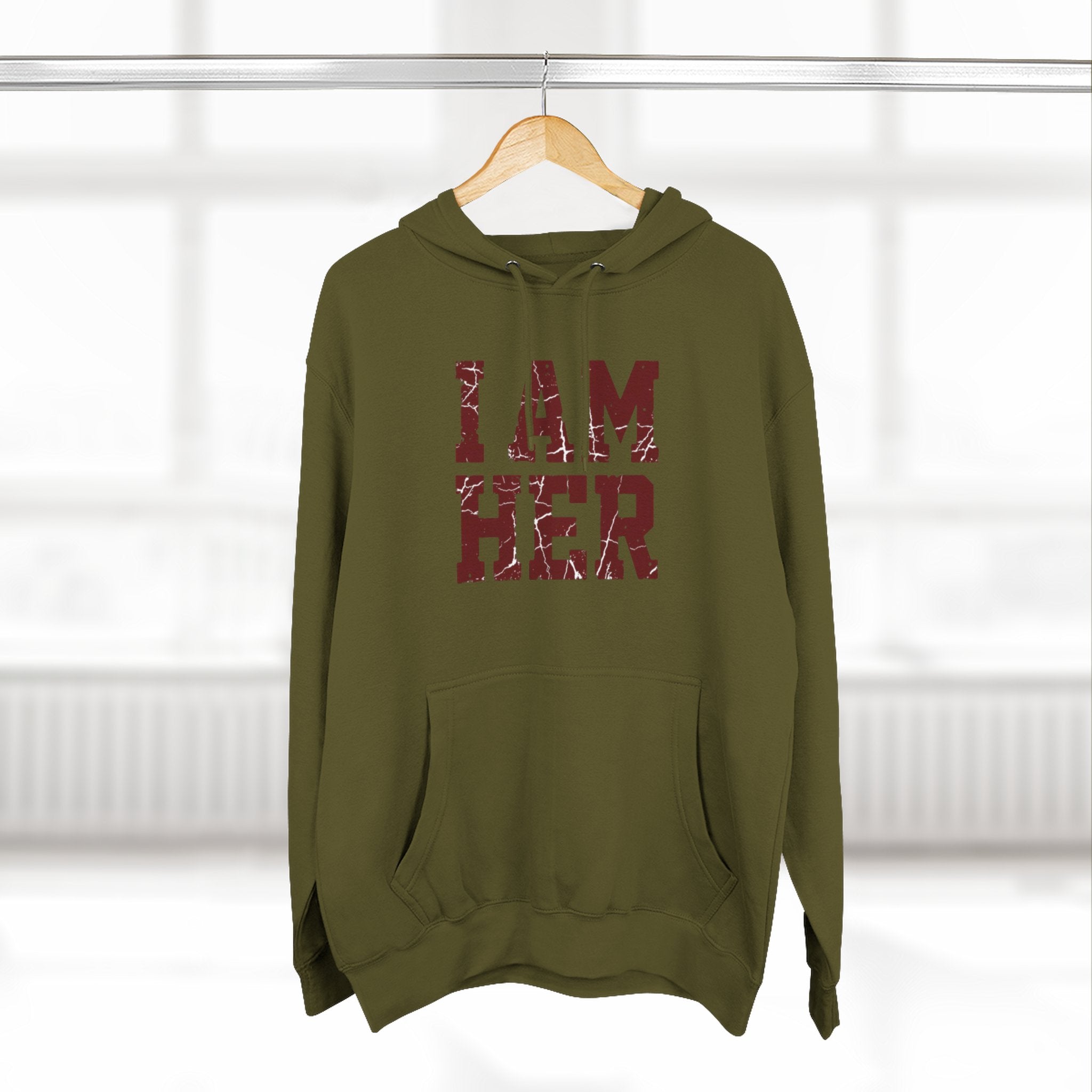 I Am Her Hoodie — Empowering Women's Graphic Fleece Pullover